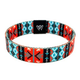 Hang Loose Bands - Southwestern Bracelet for Men, Women & Teens - Comfy Tribal Print and Boho - Western Style Reversible Wristband - Keystone | Extra Small: 5.5" length (for petites & kids)