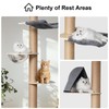 FUKUMARU Floor to Ceiling Cat Tree, 6 Level Adjustable Height