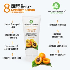 Ayurved Master Multani Mitti Walnut, Aloevera & Apricot Fruit Based Face Scrub For Oily and Dry Skin, Revitalizes Dead Skin Cells, Removes Blackheads And Whiteheads, Paraben Free | 100gm