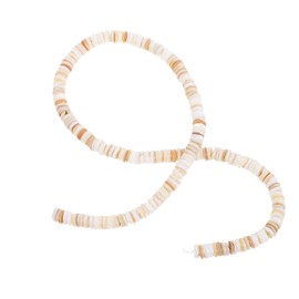 DOITOOL Mixed Shell Beads for Jewelry Making 1 Strand of Flat Round Natural Coin Beads for DIY Bracelets and Necklaces for Crafting Accessories