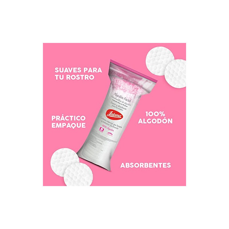 Jaloma | Tri-pack de Algodón Facial, 100% algodón, 3 packs