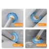 Disposable Toilet Brush Set with 18 Replacement Sponge Heads, Wall