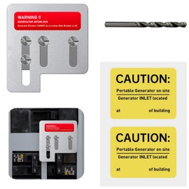 Generator Interlock Kit,Compatible with Square D QO or Homeline 150 or 200 amp Panels.1 3/8 inches Spacing Between Main and Generator Breaker.Professional and Interlock Kit,pdate versioner