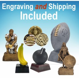 Decade Awards Lion Bobblehead Mascot Trophy - 6 Inch Tall | Engraved Lion Award - Customize Now