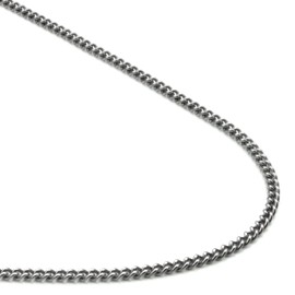 True Titanium 2MM Curb Necklace Chain 26"