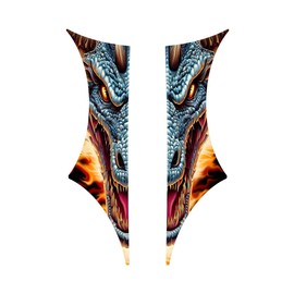 Mural Style Motorcycle Tank Decals - 2pc Set - Dragon No. 1 - Designed for Center Dash Console Tanks - Honda Shadow Yamaha V Star Kawasaki Vulcan Boulevard Chopper Bobber