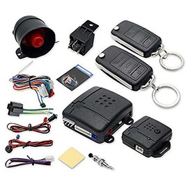 MASO Car Central Lock Universal Auto Remote Central Kit Vehicle Door Lock with Shock Sensor + Contorl Box + 2 Remote Contorl for Car Central Door Lock