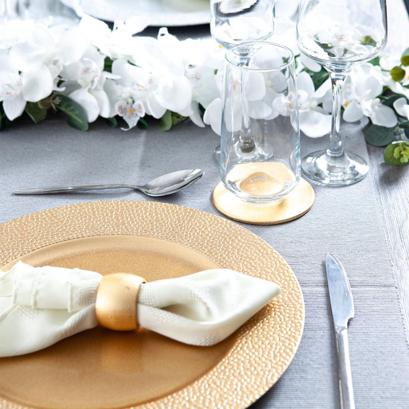 Argon Tableware Metallic Coasters - Luxe Christmas Tableware Drinks Mats