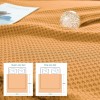 Lightweight Bamboo Waffle Blanket 108x90 - Elegant Cool Touch for
