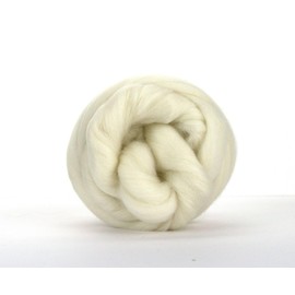 Kammzug Merino Wool White Natural Undyed, Felting Wool, Staple Fibres, for Felting, Spinning, Dying, Staple Fibres Merino Wool, Mulesing-Free (Merino 23 Micron Superwashed)
