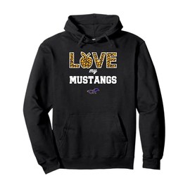 Cypress Ranch Mustangs Logo Love My Team HS Pullover Hoodie