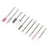 10 Pcs Nails Drill Bit Set Portable Remove Polishing Nail