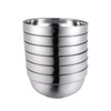 Operitacx 4pcs Double Layer Stainless Steel Bowls Bowls Non- Snack