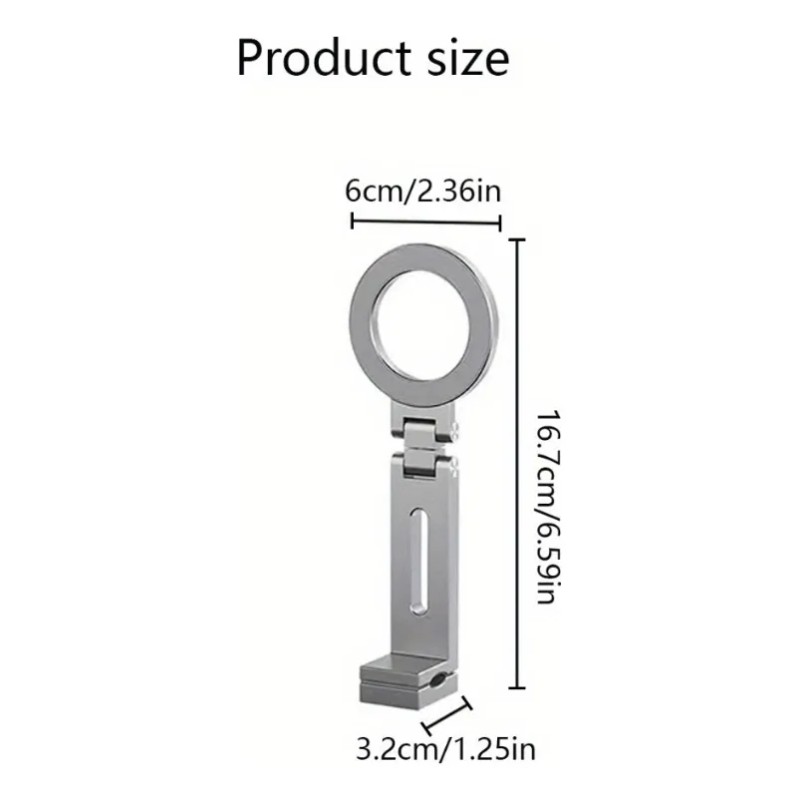 Soporte Para Celular Auto Magnético Con Ventosa Negro