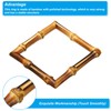 PATIKIL 4x4 Inch Bamboo Purse Handles, 2 Pcs Square Replacement