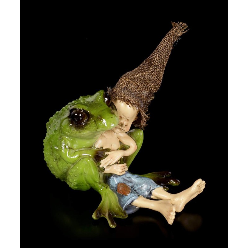 Figuren Shop GmbH Pixie Leprechaun Fantasy Figure - Frog Cuddling