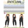 Bnycuml Girl's V Neck Sleeveless Jumpsuits Spaghetti Straps Harem Long