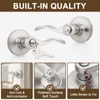 KNOBWELL 1 Pack Keyed Entry Door Handles Front Door Leverset