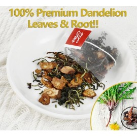 ULTHMOK Premium Dandelion Leaf & Root Tea,50 Tea Bags for Liver & Kidney Health, Roasted