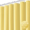 Dynamene Yellow Fabric Shower Curtain - Waffle Weave Textured Heavy