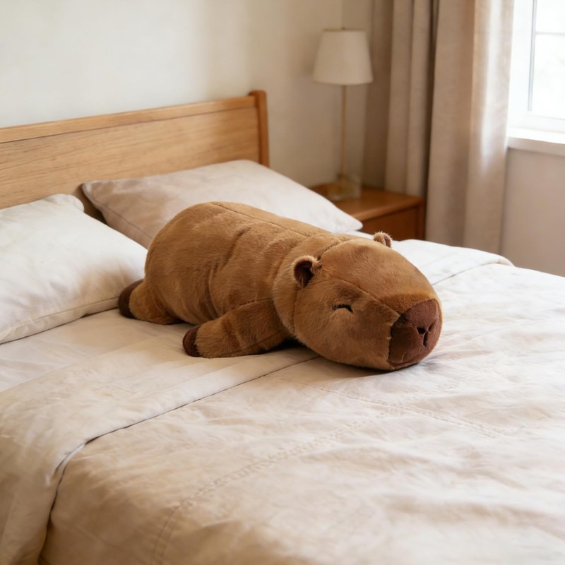 WESOPAN Weighted Capybara Plush Pillow, 30cm Soft Weighted Capybara Stuffed