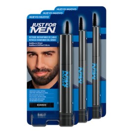 Retoque Temporal Just For Men Para Canas Barba Negro 3pack