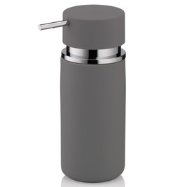 kela 20422 Soap Dispenser Ceramic Diameter 6.5 cm, 300 ml, 6.50 x 6.50 x 16,50 cm light grey