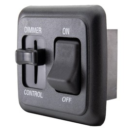12 Volt DC Dimmer Switch for LED, Halogen, Incandescent - RV, Auto, Truck, Marine, and Strip Lighting (Large Slider, Black)