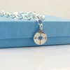 925 Sterling Silver Compass Bracelet - Gift Boxed - Size