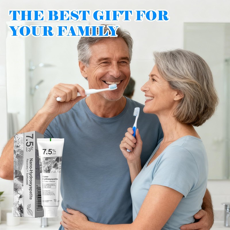 FunnAura 2 Pcs Nano Hydroxyapatite Toothpaste, Gentle Whitening and Sensitive