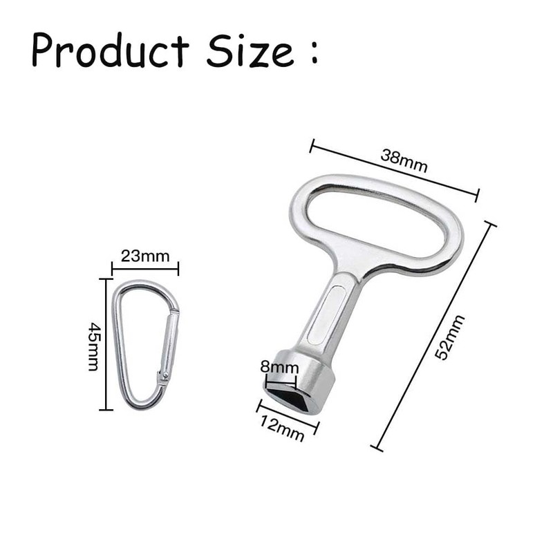 Meter Box Key,4 PCS Gas Meter Box Key Silver Triangle