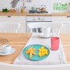 GET FRESH Bamboo Kids Plates Set 4-pack Reusable Dinner Plates