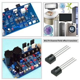 eMagTech Pack of 50 BS170 Mosfet Transistor Replacement N Channel Rectifier MOSFET Tube N-Channel Field Effect Tubes Accessories for Electronic DIY Project DC Motor Control