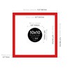 10x10" Square Picture Frame, Display Pictures 6x6" With Mat or