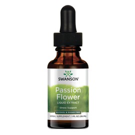 Swanson Passion Flower Liquid Extract (Alcohol and Sugar-Free) 1 fl Ounce (29.6 ml) Liquid