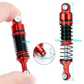 MORFUM Ascent-18 53MM Threaded Shock Absorber Oil Damper RC Shocks Adjustable Long Travel Absorber Oil Threaded Damper for Redcat Ascent-18 1/18 RC Crawler Car Upgrade Parts