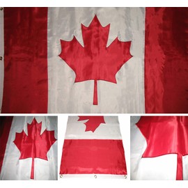 "Flags & Signs" 5X8 ft Embroidered Sewn Canada Canadian 300D Nylon Flag 5'x8' Grommets a-1-3905