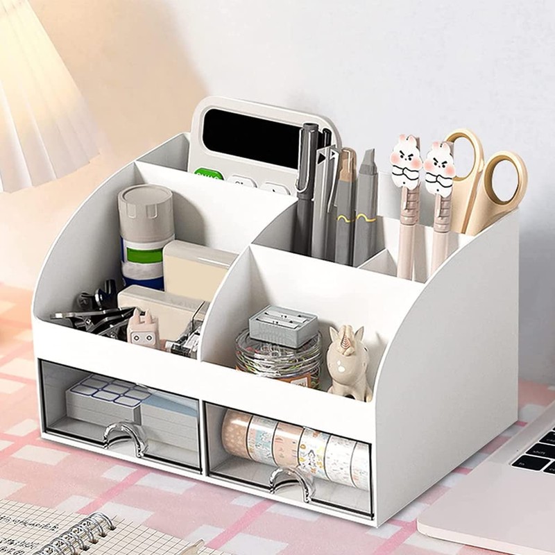 Desktop Organiser, Office Stationery Drawer Organizer Makeup Storage Box, Desk