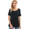 Bearsland Women's 3 Packs Maternity Nursing Tops Short Sleeve Breastfeeding