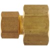 Anderson Metals Brass Tube Fitting, Coupling, 1/8" Compression x 1/8"