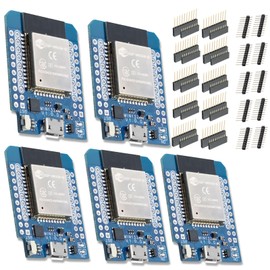 QIQIAZI ESP NodeMCU Entwicklungsboard ,5 Stücke ESP LIVE MINI KIT Modul ESP NodeMCU Modul mit CP2104 Chip WiFi + Bluetooth Dual-Core ESP Kompatibel mit Arduino