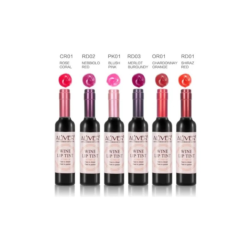 Labial A Prueba De Agua Botella De Vino Gloss Larga