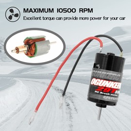 OGRC Motor 550 29T Brushed Motor for 1/10 RC Scale Car TRAXXAS TRX4 TRX6 Redcat Axial SCX10 SCX10II AXI03007 JL 90046 RC4WD D90 and 1/6 Jeep Willys 1941 MB Military Truck
