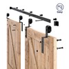 SMARTSTANDARD 6.6 Feet Bypass Sliding Barn Door Hardware Kit -