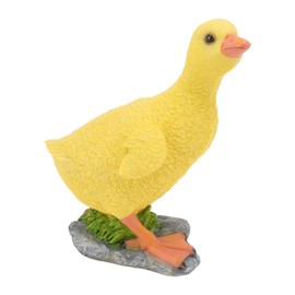 Garden Duck Statue Outdoor Yard Resin Cute Animal Lawn Figurine Patio Ornament Sculpture Art Yellow