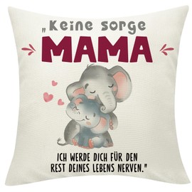 Sunia Gifts for Mum, Cushion Covers 45 x 45 cm, Decorative Cushion with Pockets, Mother's Day Gifts for Mum, Birthday Gift for Mum, Best Mum Gift, Gifts for Mothers