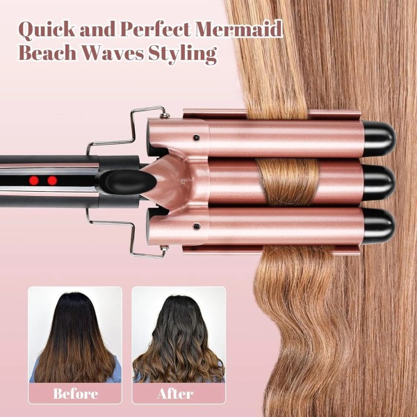 Unbranded 5 in 1 Curling Wand with 3 Barrel Hair