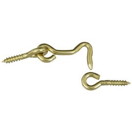 National Hardware N118-083 V2001 Hooks & Eyes in Solid Brass, 2 pack