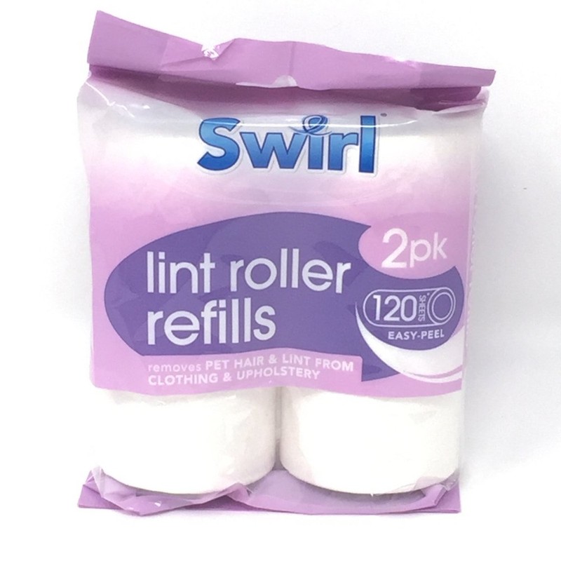Swirl Lint Roller + 6 Swirl refills. 60 Sheets per