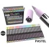 TOOLI-ART 24 Flexible Brush Tip Acrylic Paint Pens Markers Set